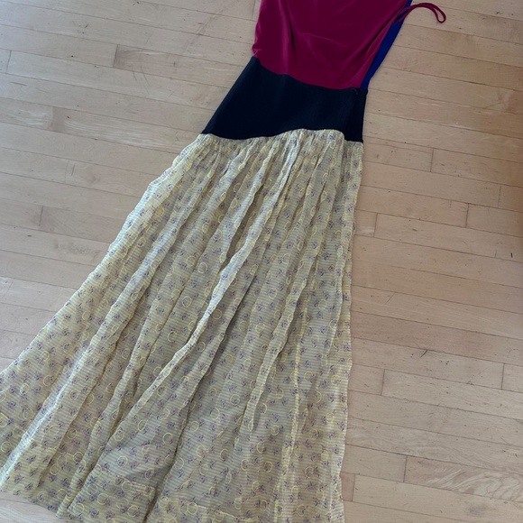 NEW Tory Burch Dandelion chiffon, silk organza gown, XS, GD1186 - Picture 5 of 14